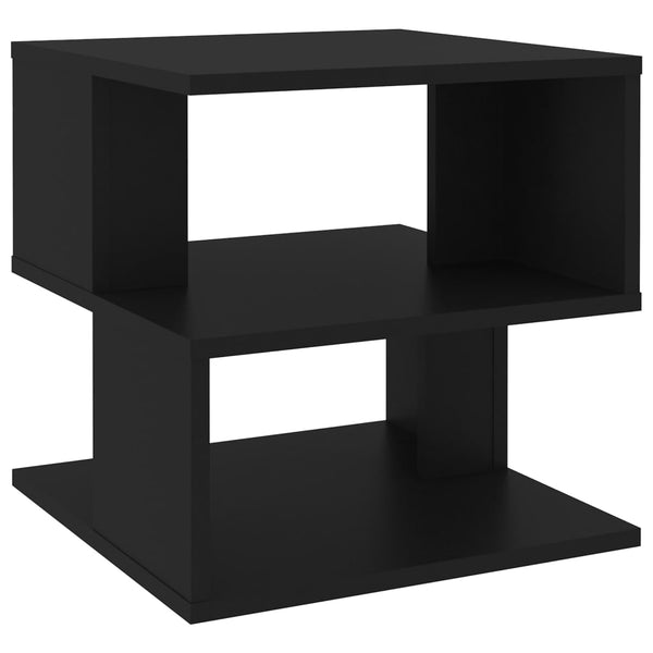 Sidebord svart 40x40x40 cm sponplate