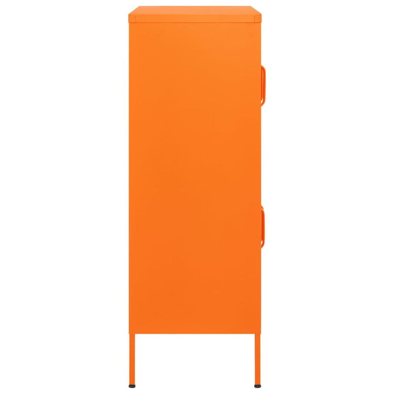 Oppbevaringsskap oransje 80x35x101,5 cm stål