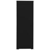 Arkivskap 90x46x134 cm stål svart