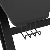 Gamingbord med ZZ-formede ben svart 110x60x75 cm