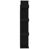Bokhylle svart 48x25,5x140 cm sponplate