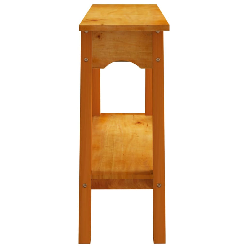 Konsollbord med skuffer 90x30x75 cm heltre mahogni