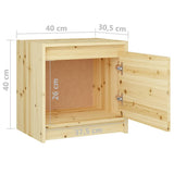 Nattbord 2 stk 40x30,5x40 cm heltre gran