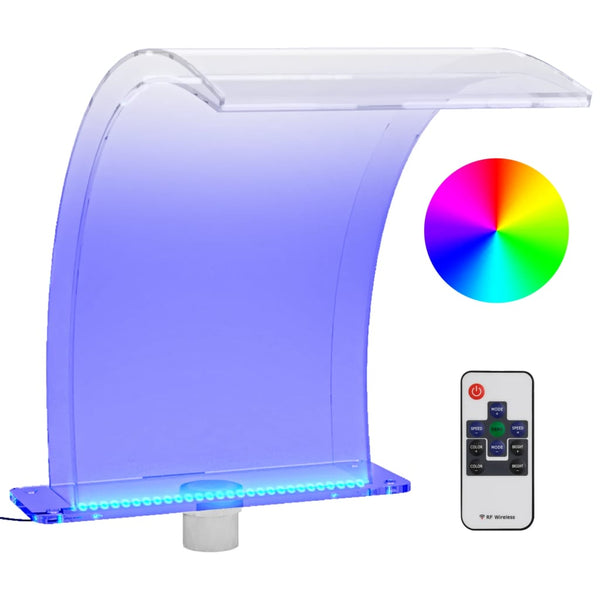 Bassengfontene med RGB LED akryl 50 cm