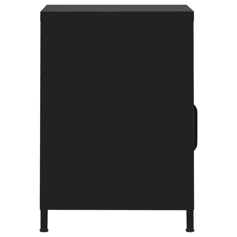 Nattbord 2 stk svart 35x35x51 cm stål