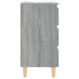 Nattbord med ben i heltre 2 stk grå sonoma eik 40x35x69 cm