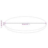 Rund bordplate lysebrun Ø30x1,5 cm behandlet heltre eik