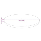 Rund bordplate lysebrun Ø40x1,5 cm behandlet heltre eik