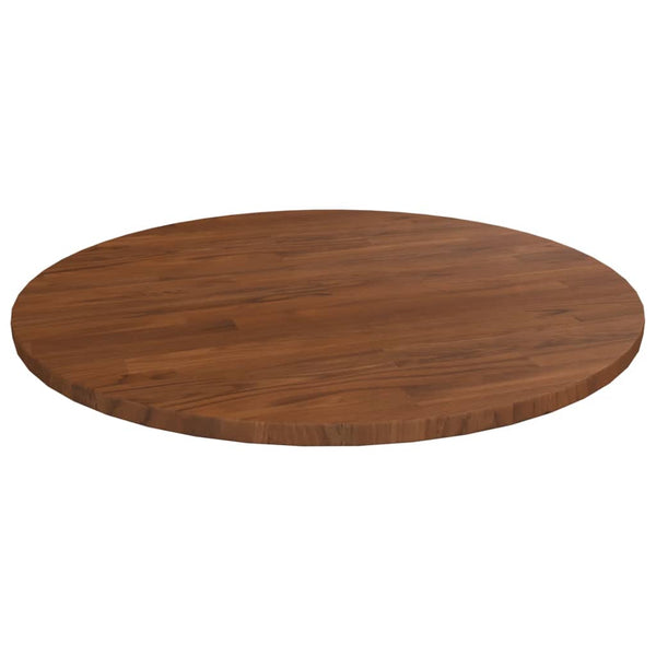 Rund bordplate mørkebrun Ø50x1,5 cm behandlet heltre eik