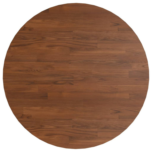 Rund bordplate mørkebrun Ø50x1,5 cm behandlet heltre eik