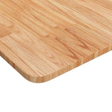 Firkantet bordplate lysebrun 50x50x1,5 cm behandlet heltre eik