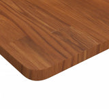 Firkantet bordplate mørkebrun 50x50x2,5 cm behandlet heltre eik