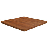 Firkantet bordplate mørkebrun 60x60x2,5 cm behandlet heltre eik