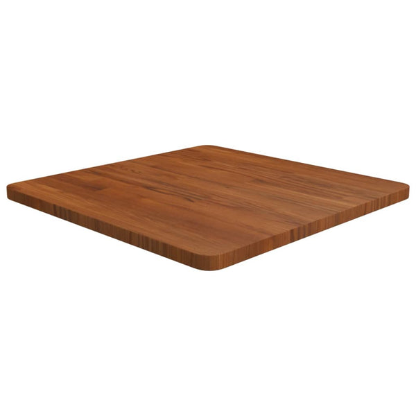 Firkantet bordplate mørkebrun 60x60x2,5 cm behandlet heltre eik