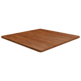 Firkantet bordplate mørkebrun 90x90x2,5 cm behandlet heltre eik