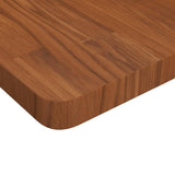 Firkantet bordplate mørkebrun 70x70x4 cm behandlet heltre eik