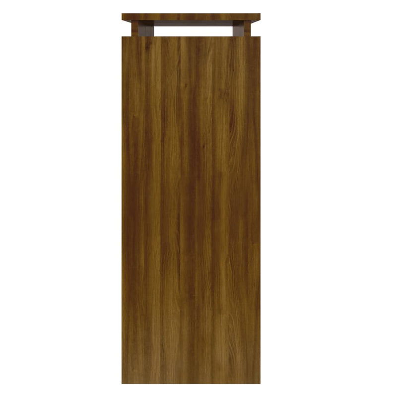 Konsollbord brun eik 80x30x80 cm konstruert tre