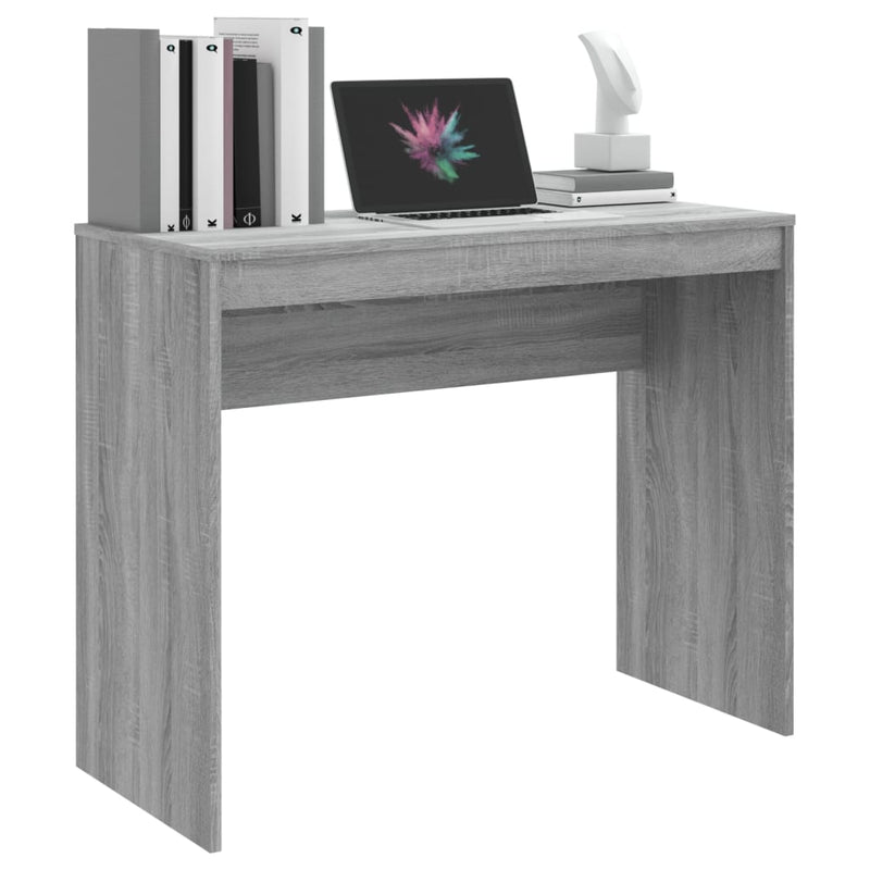 Skrivebord grå sonoma 90x40x72 cm konstruert tre
