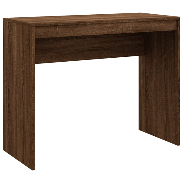 Skrivebord brun eik 90x40x72 cm konstruert tre