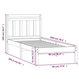 Sengeramme heltre furu 90x200 cm