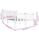 Sengeramme hvit 120x190 cm Small Double heltre