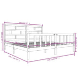 Sengeramme heltre furu 135x190 cm Double