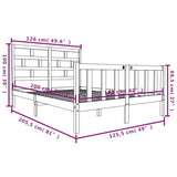 Sengeramme hvit heltre furu 120x200 cm