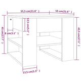 Salongbord betonggrå 55,5x55x45 cm konstruert tre