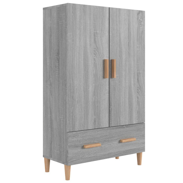 Highboard grå sonoma 70x31x115 cm konstruert tre