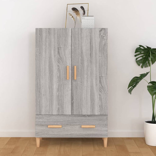 Highboard grå sonoma 70x31x115 cm konstruert tre