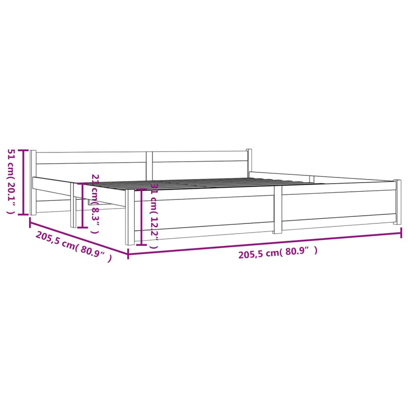 Sengeramme heltre 200x200 cm