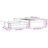 Sengeramme med skuffer hvit 90x190 cm Single