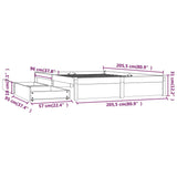 Sengeramme med skuffer 200x200 cm