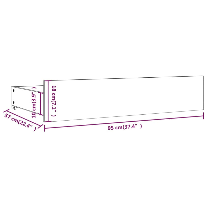 Sengeramme med skuffer 180x200 cm Super King