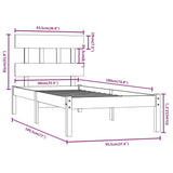 Sengeramme hvit heltre 90x190 cm Single