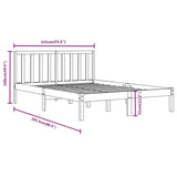 Sengeramme heltre furu 135x190 cm Double