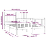 Sengeramme hvit heltre 120x190 cm Small Double