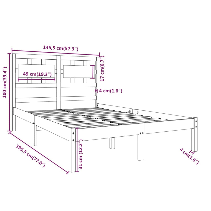 Sengeramme heltre 140x190 cm