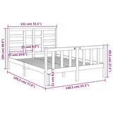 Sengeramme heltre 135x190 cm Double