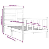 Sengeramme heltre furu 100x200 cm