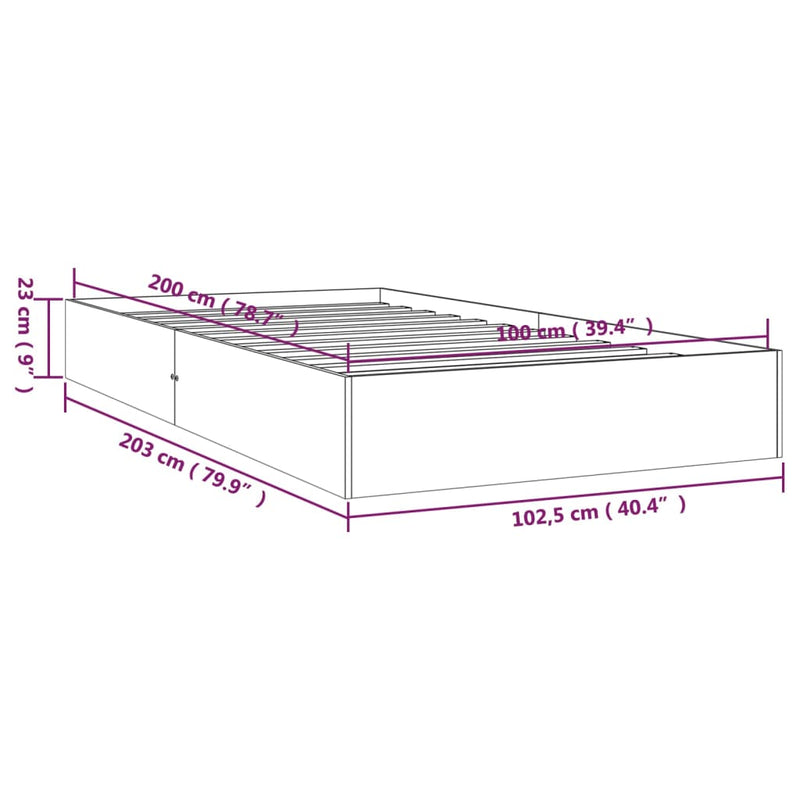 Sengeramme heltre 100x200 cm