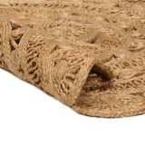 Teppe håndflettet jute 120 cm rund