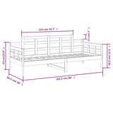 Dagseng hvit heltre furu 90x200 cm