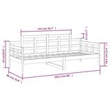 Dagseng hvit heltre furu 80x200 cm