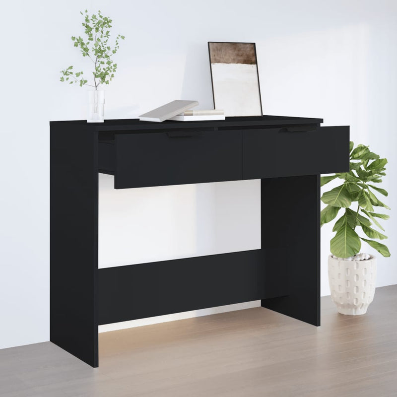 Konsollbord svart 90x36x75 cm konstruert tre