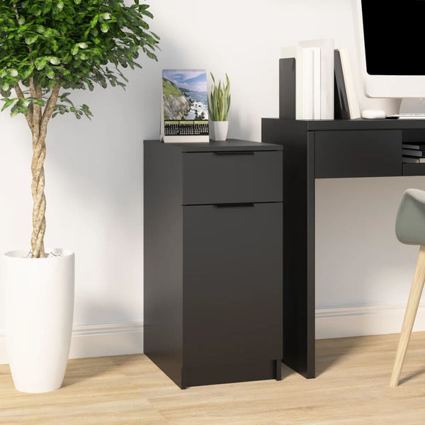 Skrivebord svart 33,5x50x75 cm konstruert tre