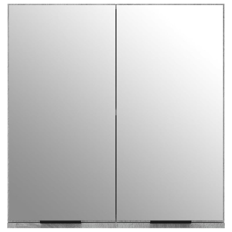 Speilskap til baderom grå eik 64x20x67 cm
