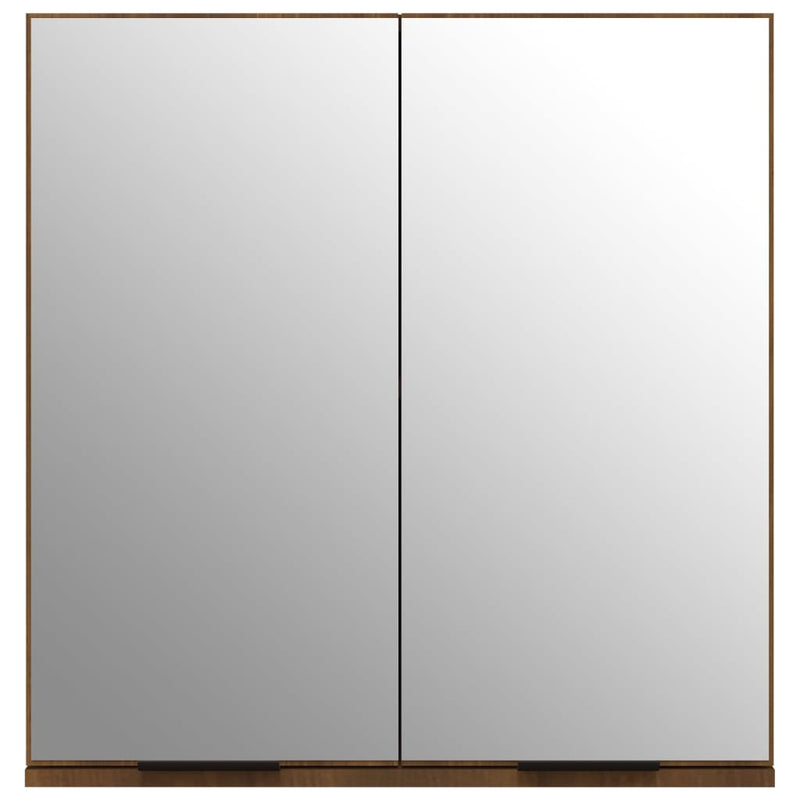 Speilskap til baderom brun eik 64x20x67 cm