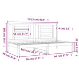 Dagseng uten madrass 90x200 cm heltre furu