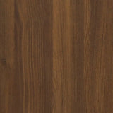 Skrivebord med sideskap brun eik konstruert tre